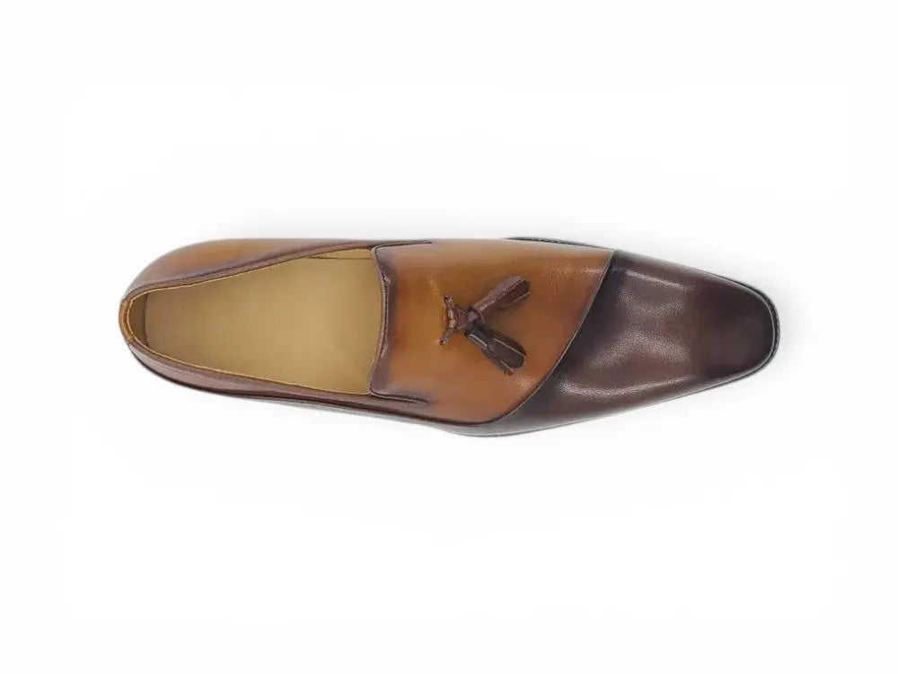 Two Tone Tassel Loafer Carrucci