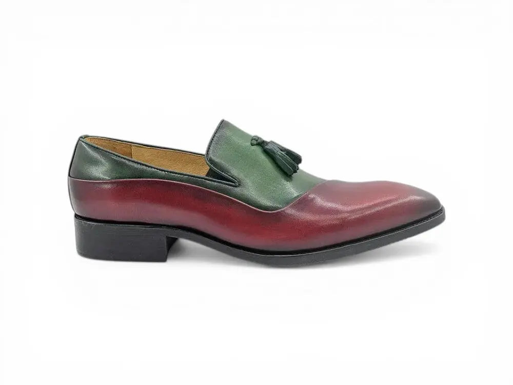 Two Tone Tassel Loafer Carrucci