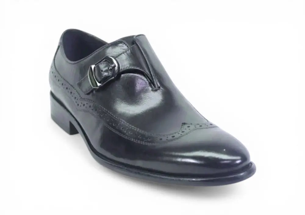Two Tone Wingtip Buckle Loafer Carrucci