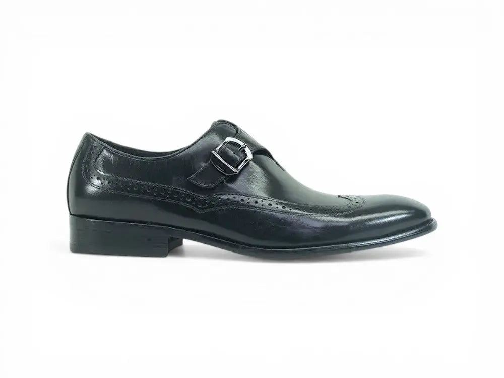 Two Tone Wingtip Buckle Loafer Carrucci