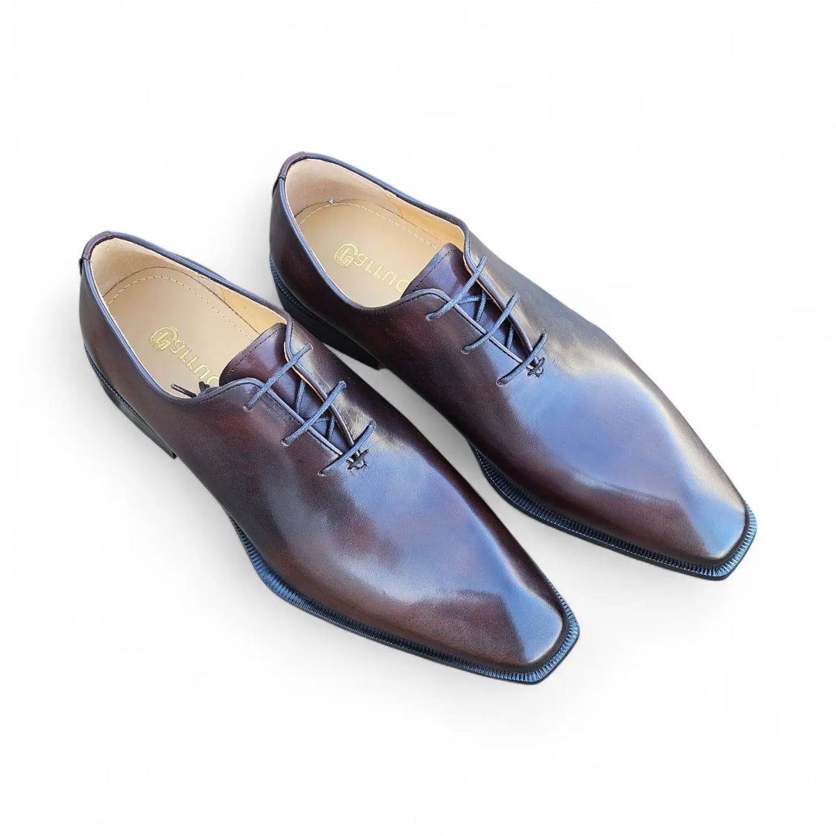 Carrucci Brown Leather Men\'s Dress Shoes 10.5 Mens Carrucci Woven Leather Cap Toe Oxford Dress Shoe  main image 3