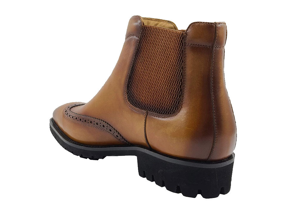 Lug Sole Chelsea Boot with Wingtip Toe