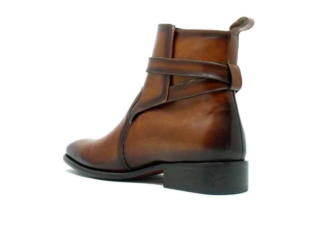 Buckle Leather Strap Boots