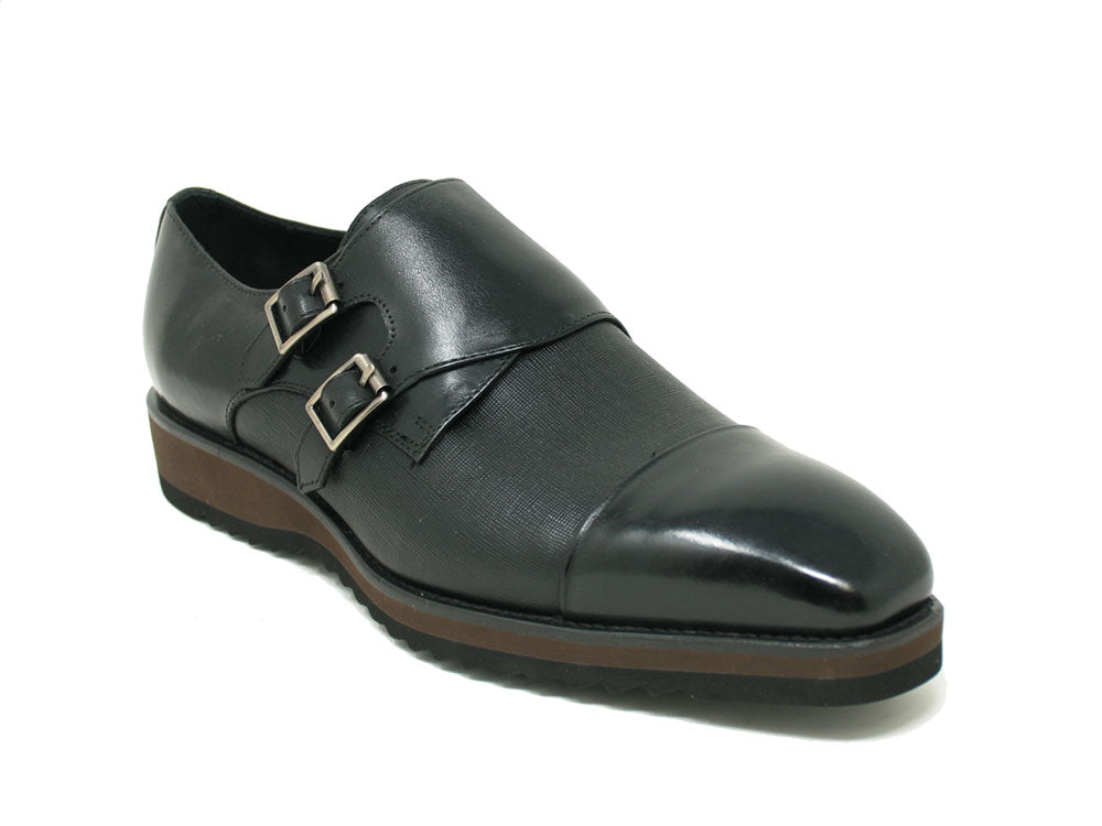 Double Monk Strap Burnished Loafer