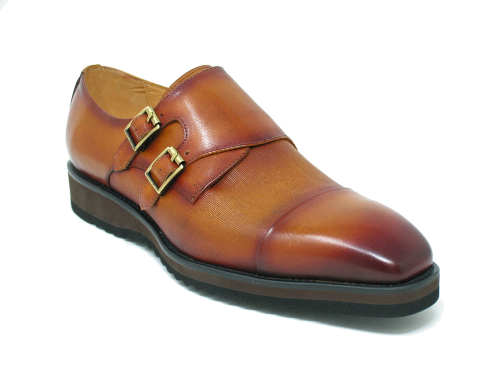 Double Monk Strap Leather Loafer