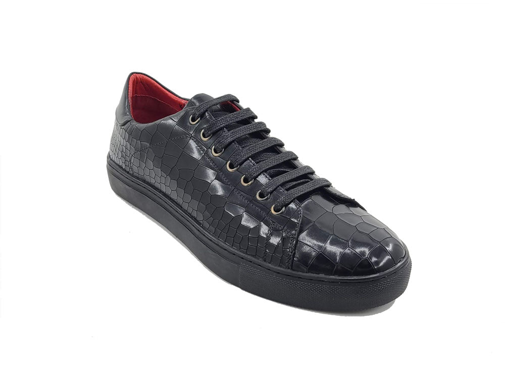 Embossed Leather Fashion Sneaker