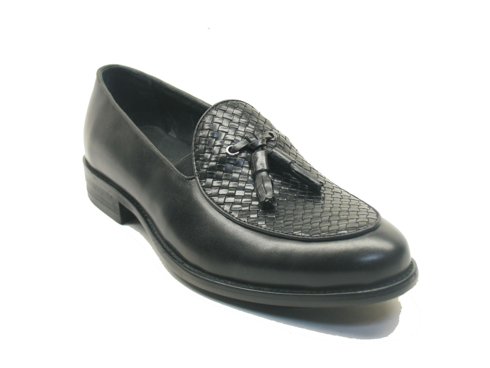 KS708-05 Carrucci Calfskin Woven Tassel Loafers
